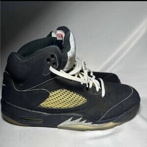 Size 10.5 - Nike Air Jordan 5 Retro OG Black Metallic 2016 Men's Shoes